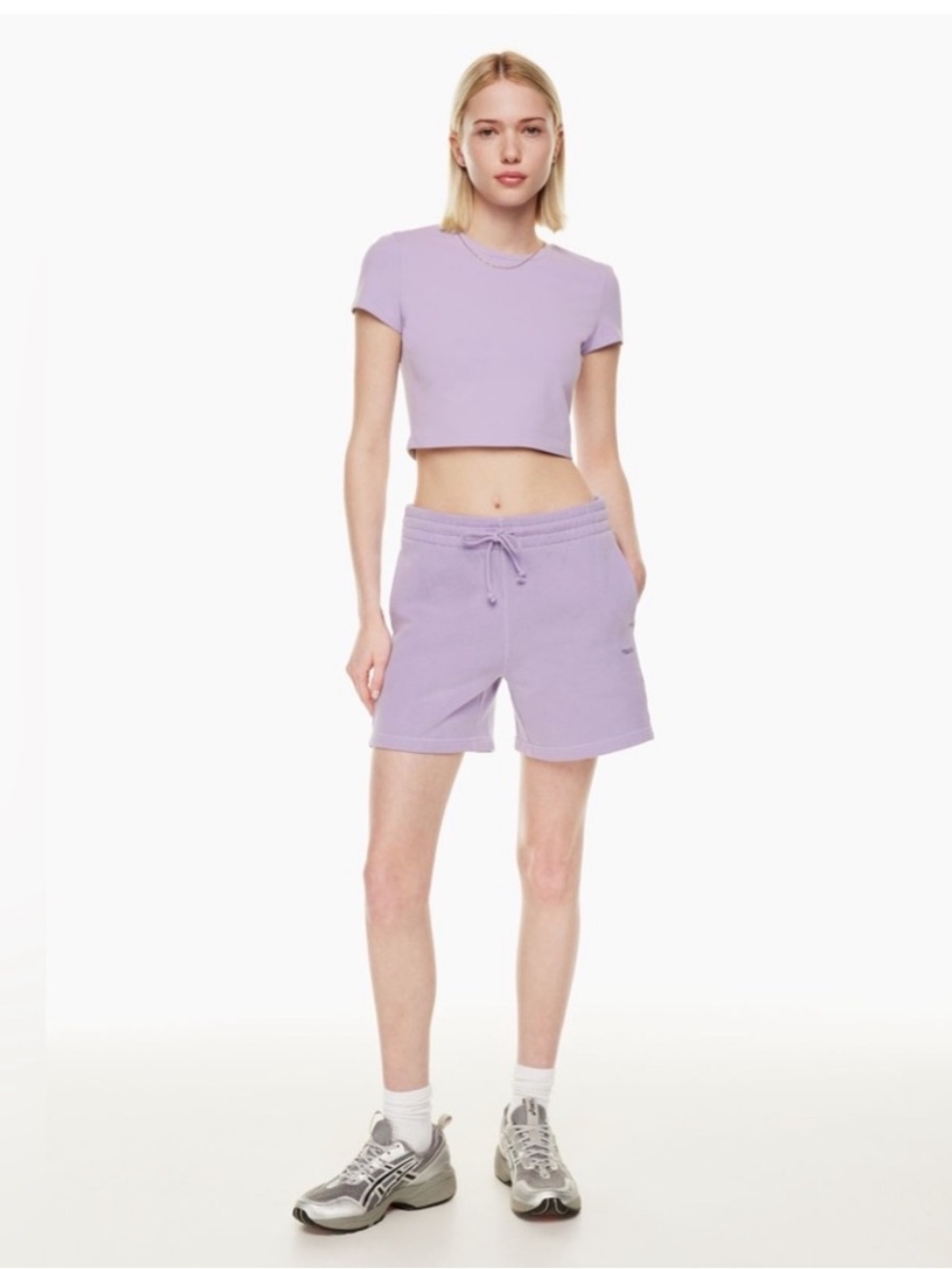 TNA boyfriend Lilac Drawstring Shorts